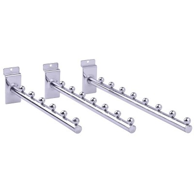 Hot Sale Wholesale Chrome Metal Slat Wall Display Hooks For Clothes Hanging In Supermarket And Store